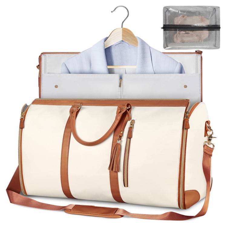 Travel Foldable Duffel Bag with Shoes Compartment