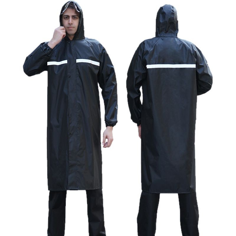 Packable Rain Jacket with Reflective Strip