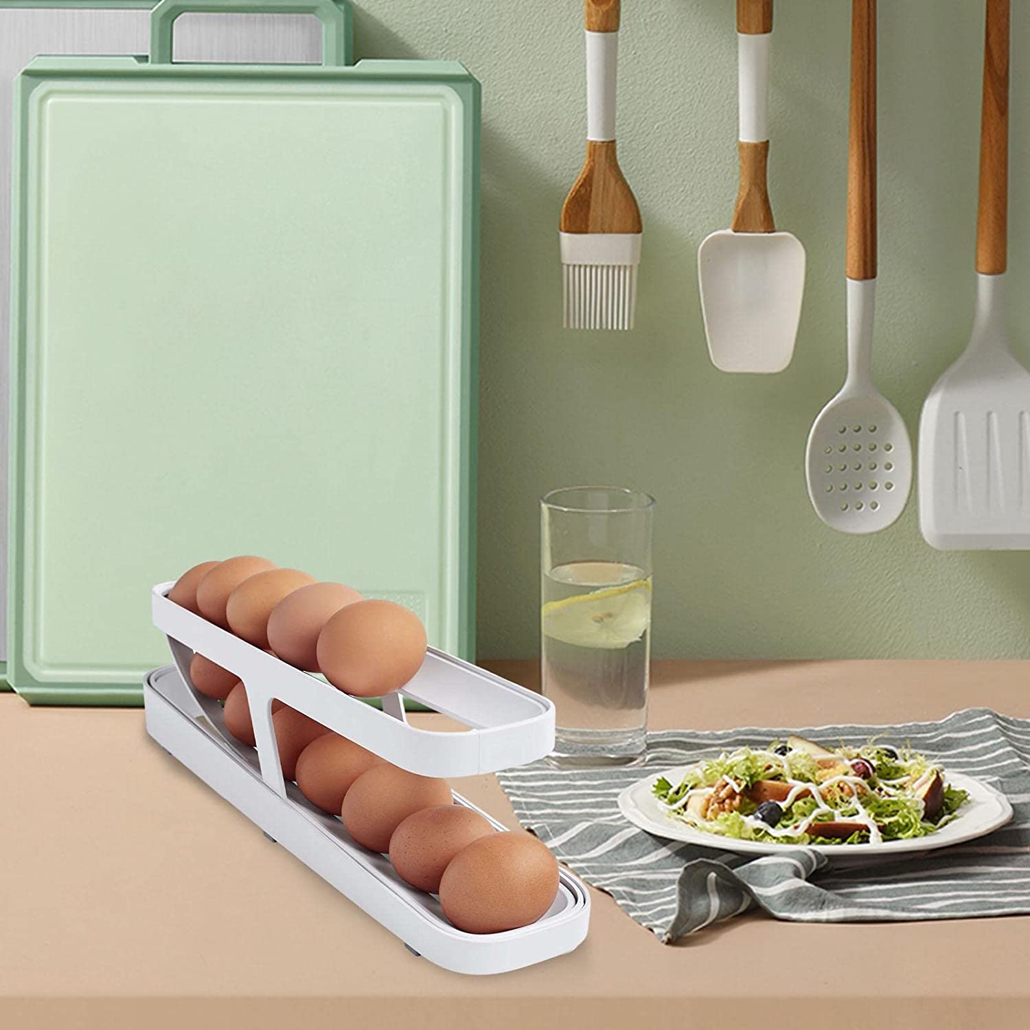  Rolling Egg Container for Refrigerator