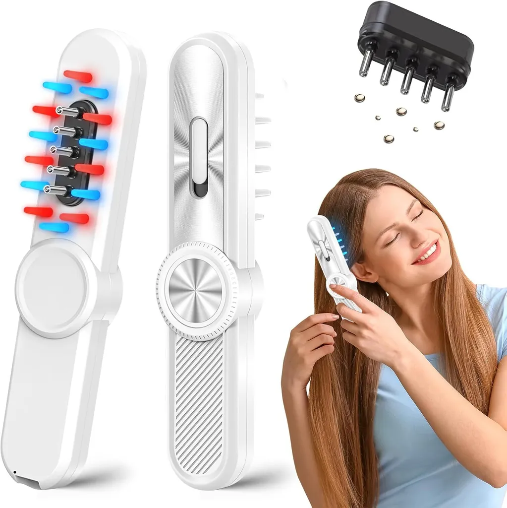 USB Handheld Hair Oil Applicator Brush with Light