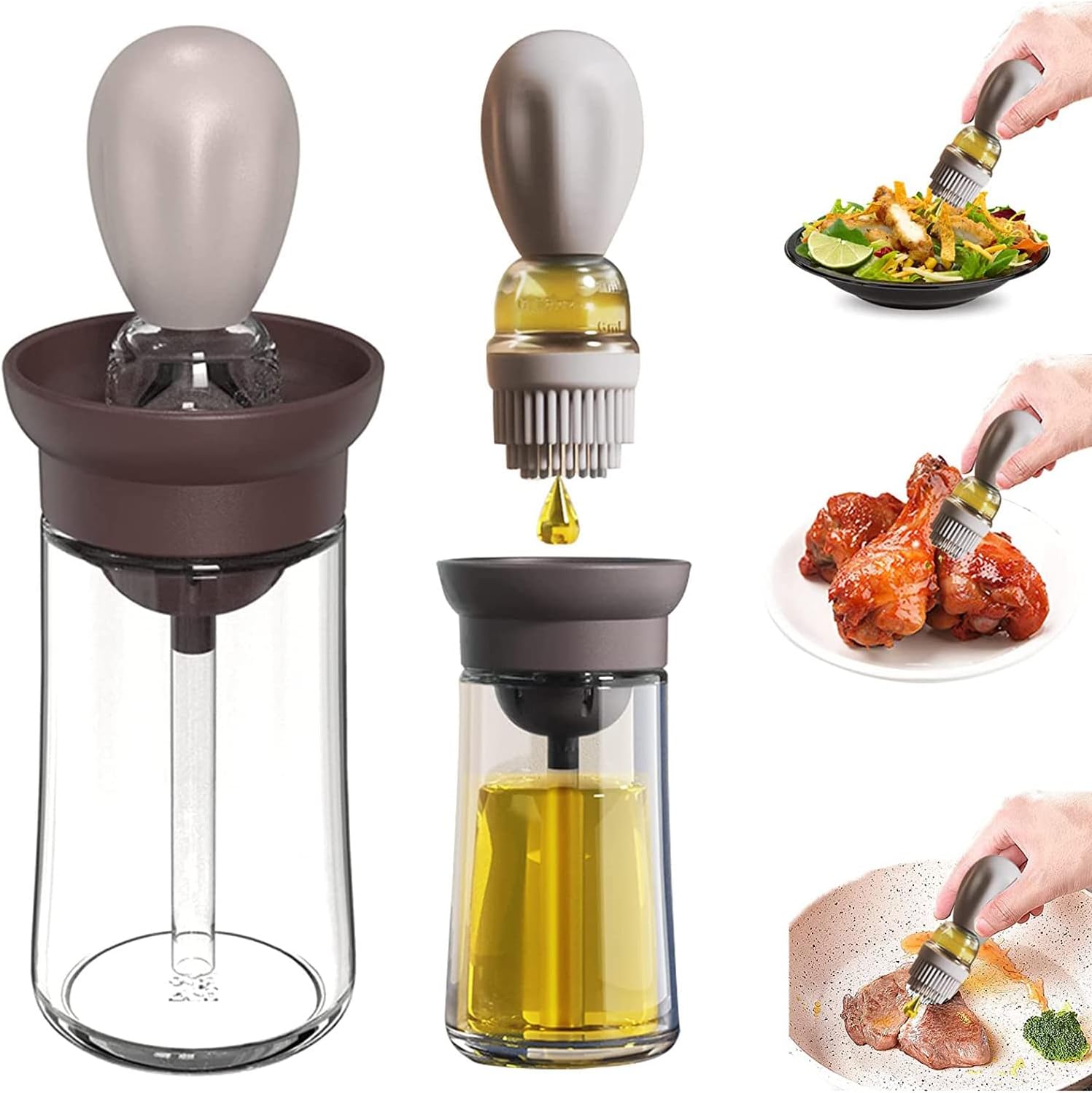 2 in 1 Oil Dispenser with Brush