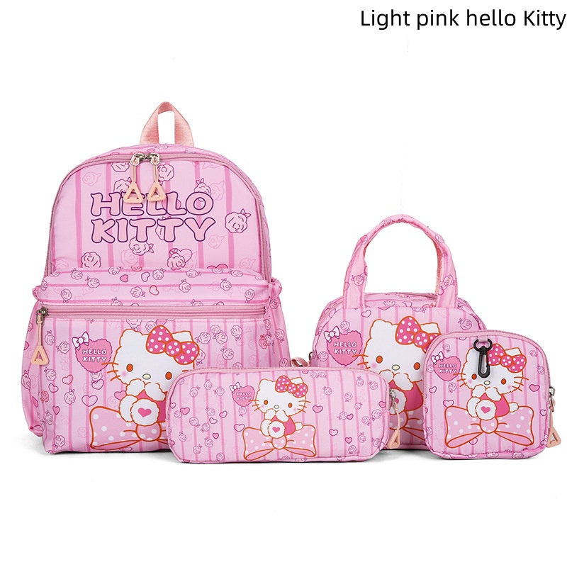 4Pieces Cute Cartoon Backpack Set
