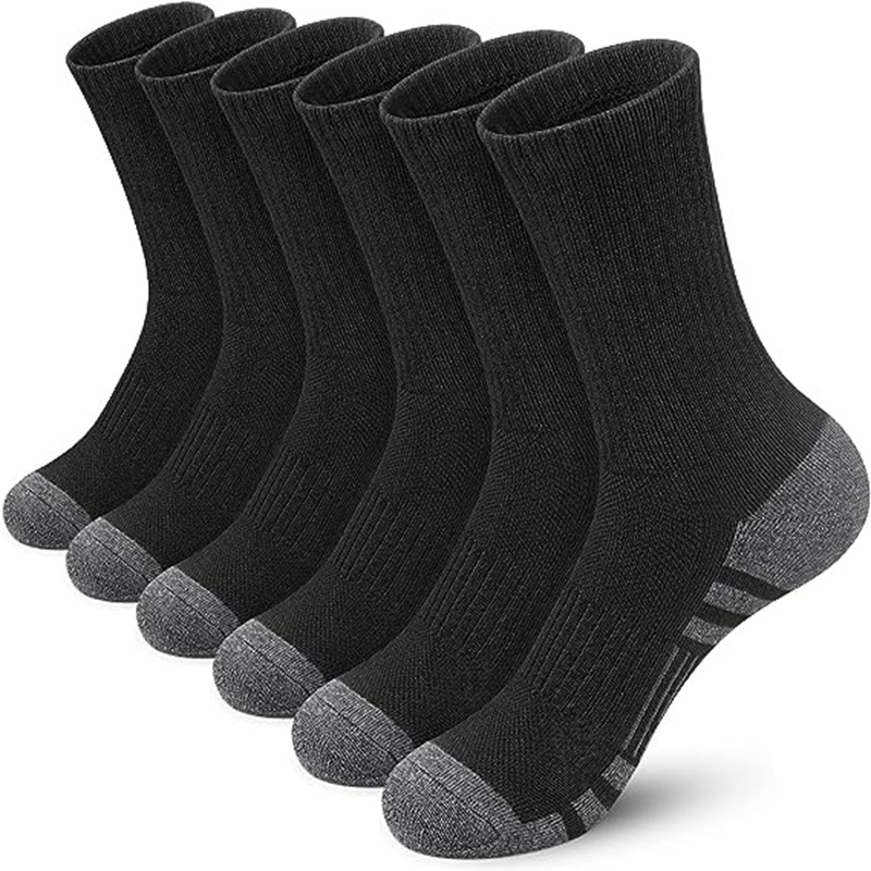 6 Pairs of Men’s Crew Athletic Socks