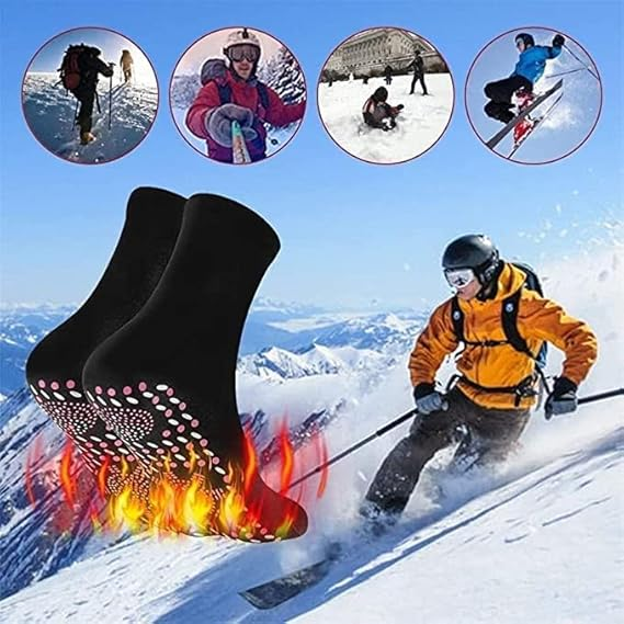 3/6Pairs Tourmaline Acupressure Self-Heating Shaping Socks for Winter