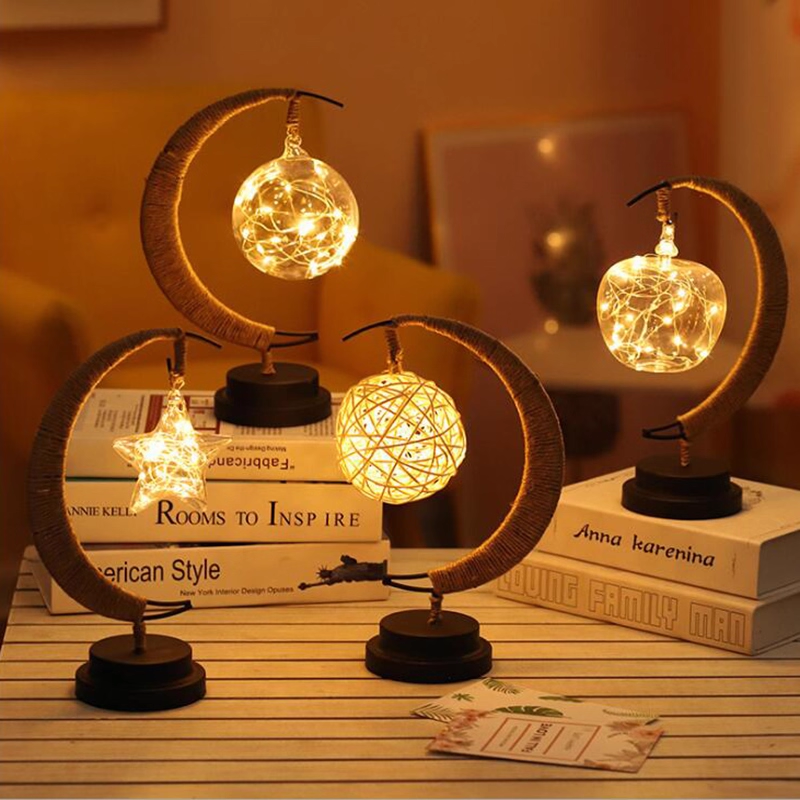 Home Decoration Sleeping Lantern Bedroom Iron Night Light 
