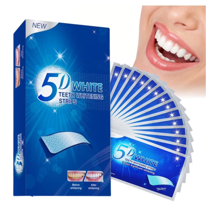 New 5D White Teeth Whitening Strips 7/14/28 Pairs