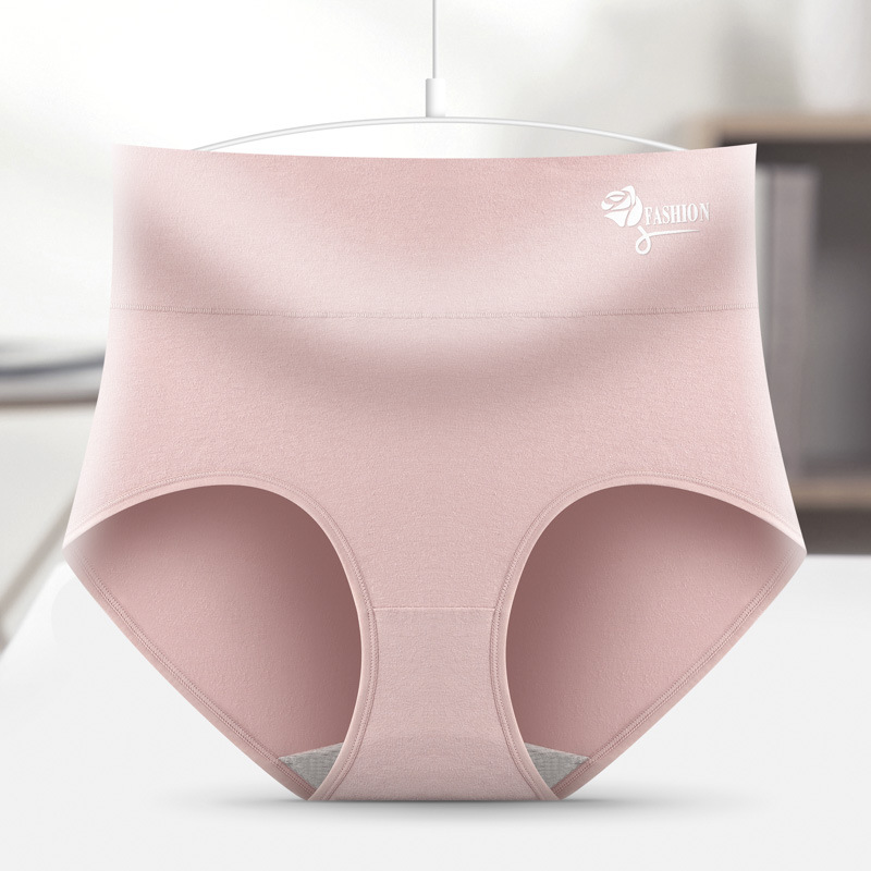 4PCS Women's Underwear High Waisted Full Coverage Ladies Panties Womens Breathable Underwear
