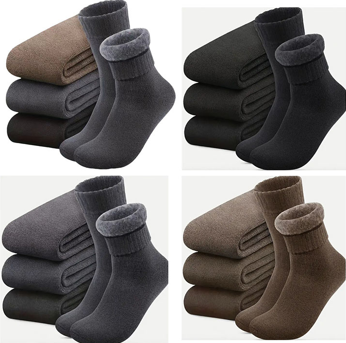 3 Pairs Women's Winter Extra Thick Thermal Socks