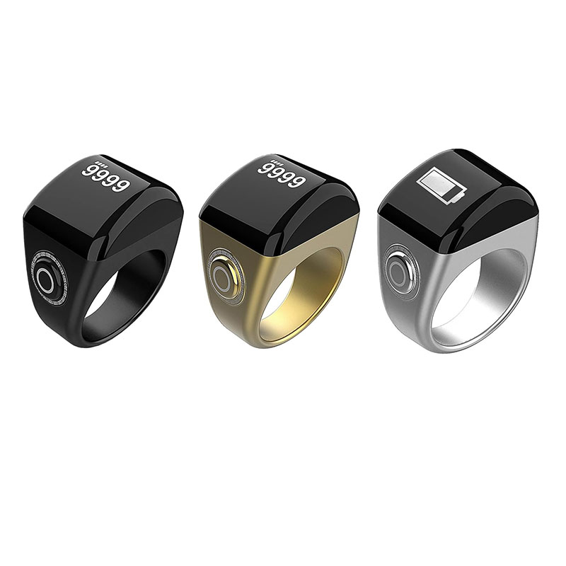 Smart Finger Counter Prayer with Clear Screen, Digital Smart Ring Health Tracker 