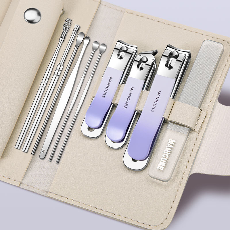 10-Pcs Stainless Steel Manicure Set Professional Nail Clipper Kit of Pedicure