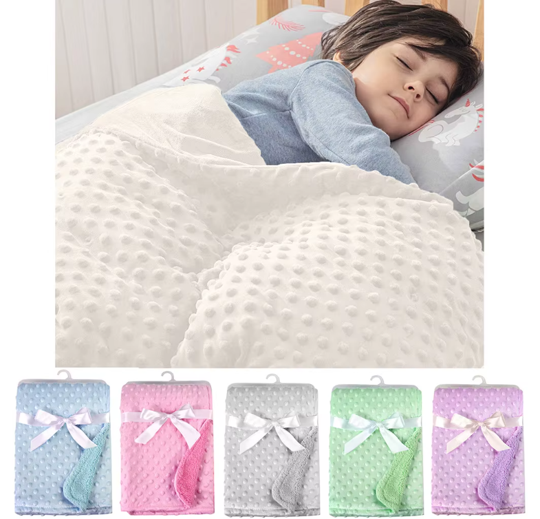 Baby Warm Fleece Swaddle Blanket 102x76CM