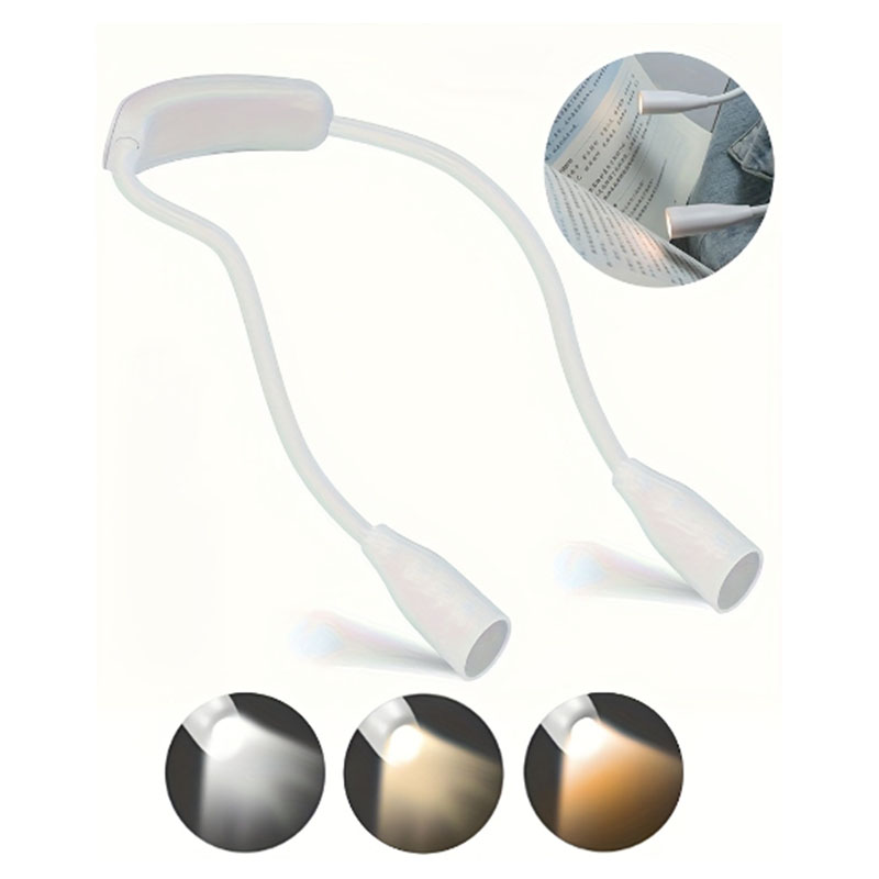3 Color temperatures led neck hanging reading light 