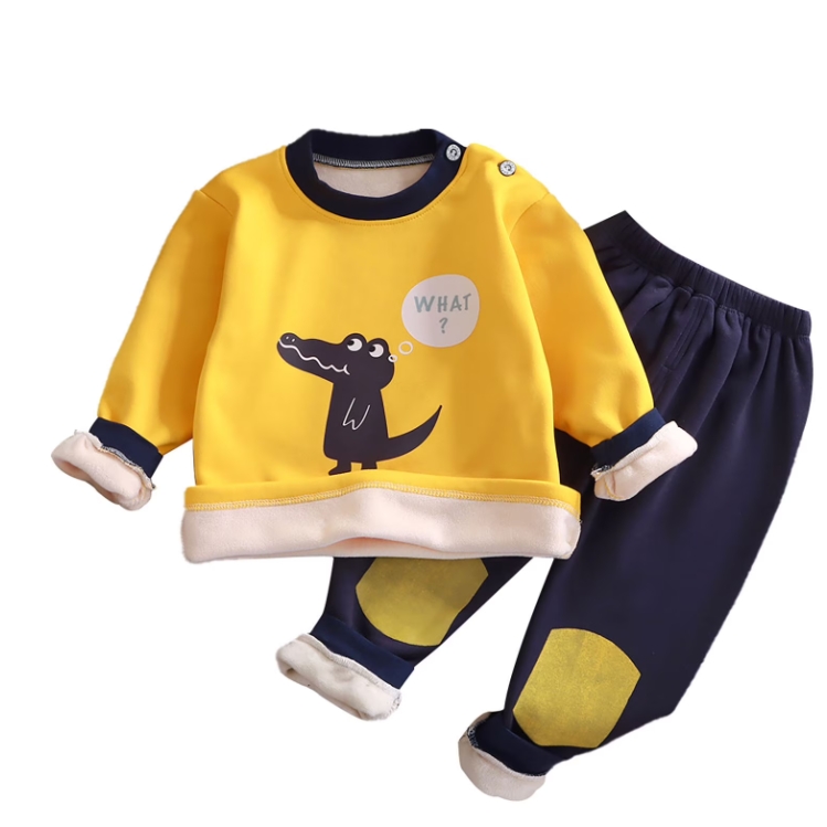 Toddler Baby Thicken Thermal Long Sleeve Pajamas Set
