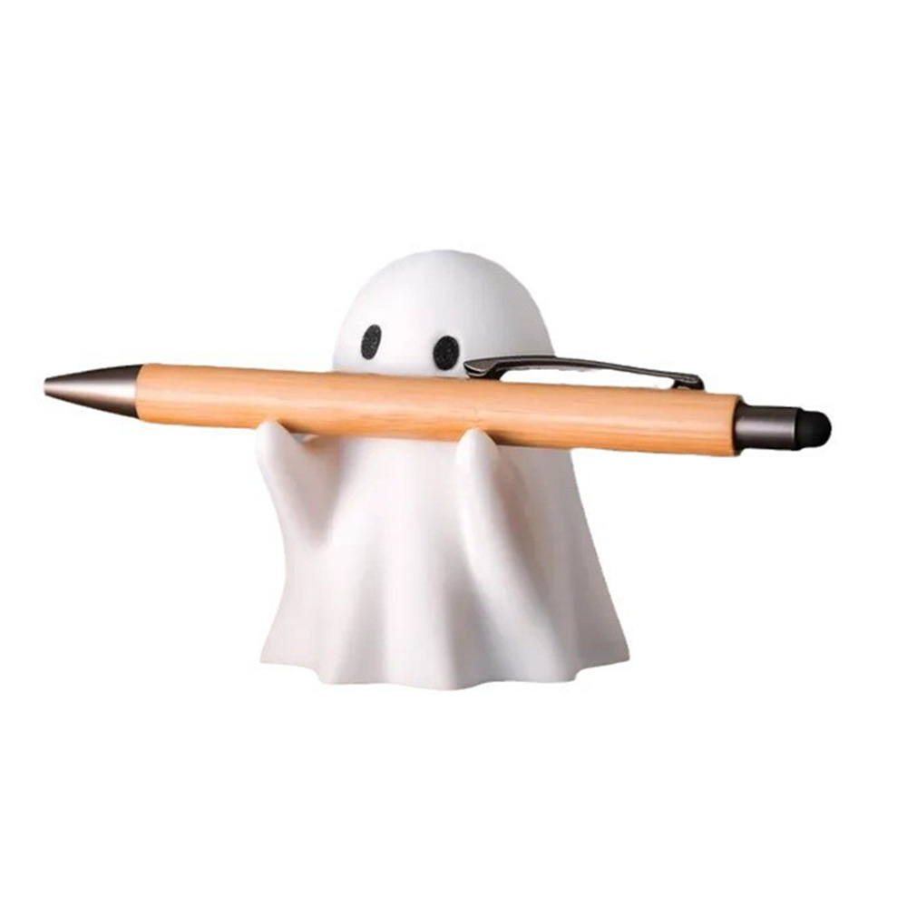 Ghost Pen Holder, Small Spooky Ghost Figurine Design,Adorable Pencil Stand for Home Office Desktop Decoration