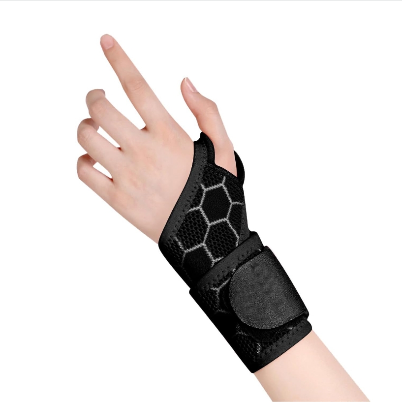 1 Pair Wrist Brace Support for Carpal Tunnel, Breathable Wrist Band Adjustable velcro straps for Wrist Wraps