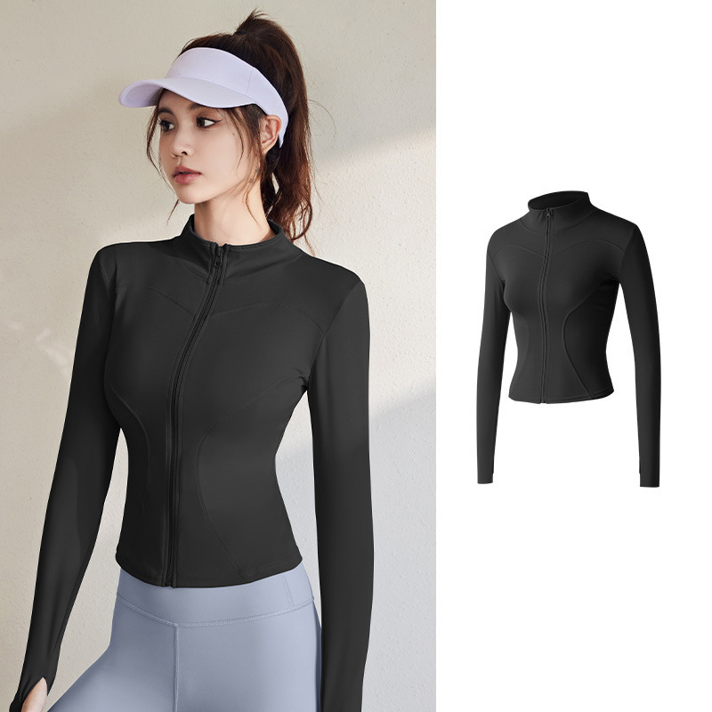 Athletic Jackets for Women Full Zip Slim Lightweight Jackets Workout Yoga Running Tops