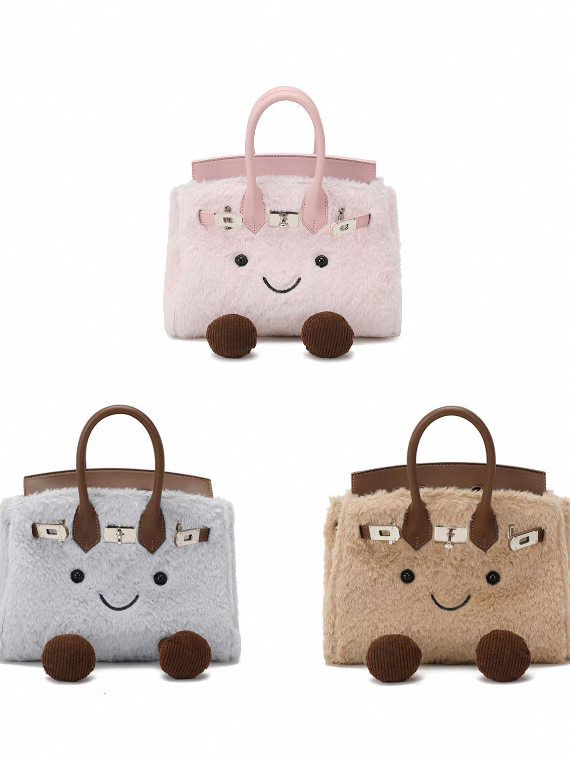 Cute Plush Crossbody Carrying Kelly Bag