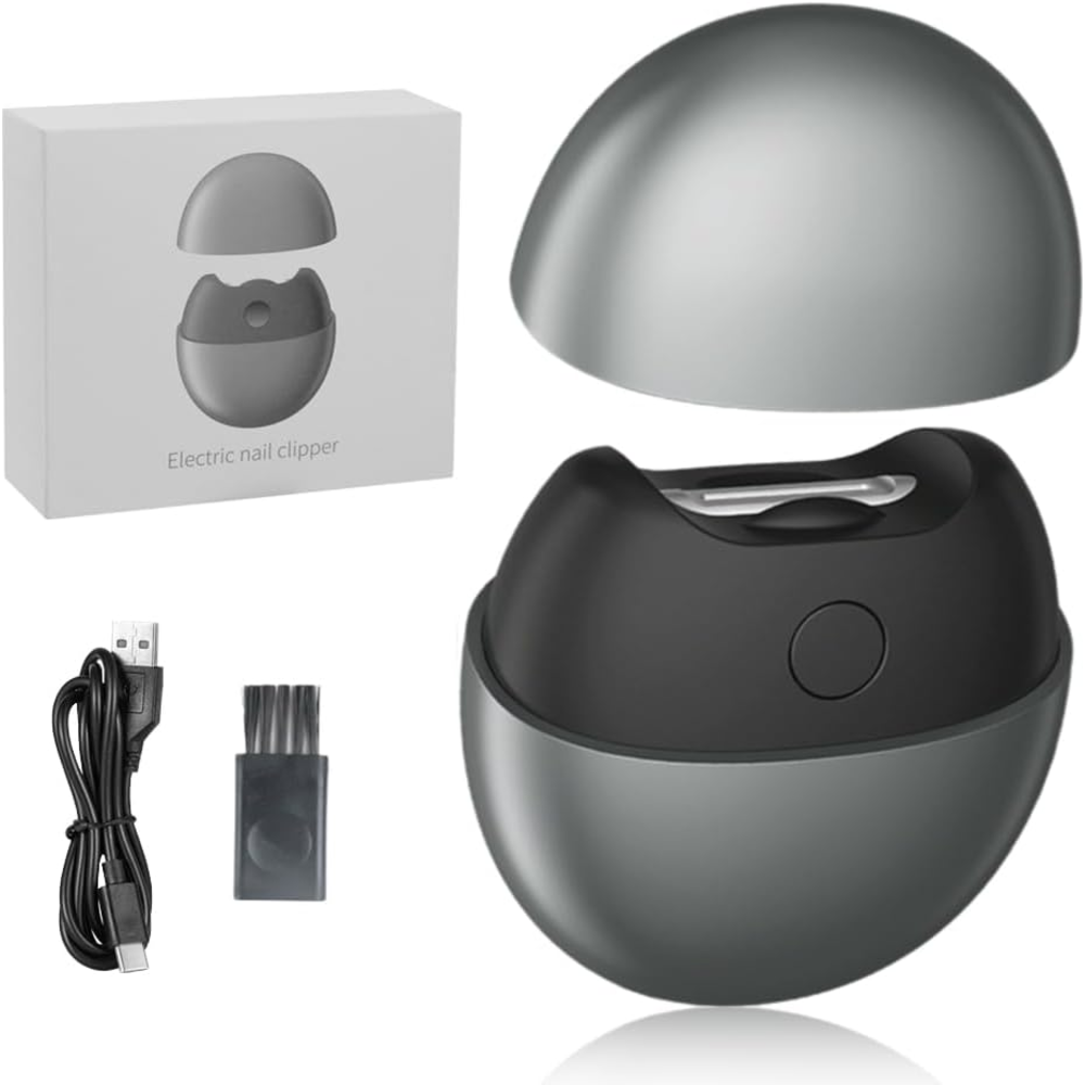 Portable Automatic Nail Trimmer with LED Light & Storage