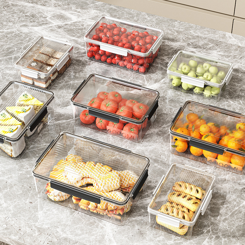Food-Grade Kitchen Cabinet Organizer Refrigerator Storage Box for Fruit and Vegetable Preservation
