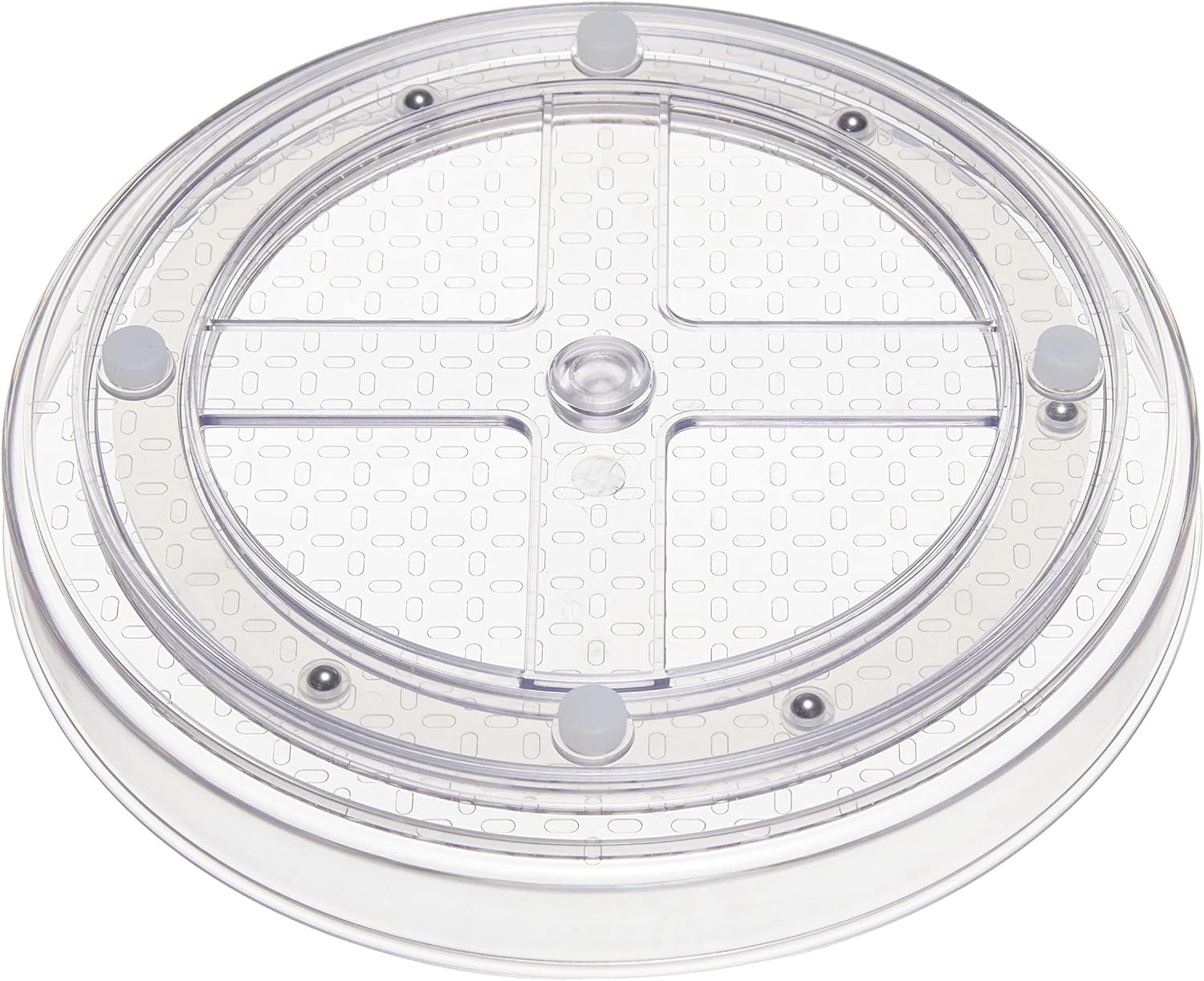 Basics Lazy Susan Rotating Storage Tray, Transparent Organizer