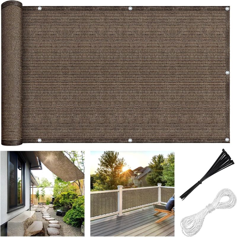 0.9x5m Balcony Privacy Screen Fence Shade Cloth for Balcony Yard