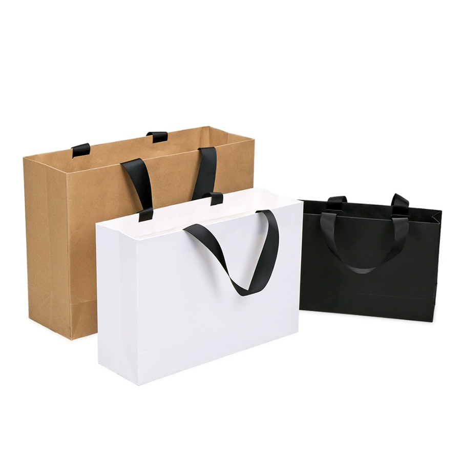 Luxury Kraft Paper Bag With Handle Recyclable and Offset Printed for Business Use for Gift